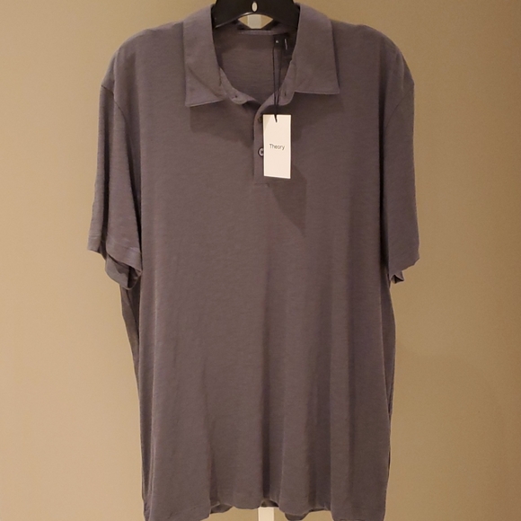 Theory Men's Bron Cosmos Cotton Polo Shirt NWT - Picture 6 of 7